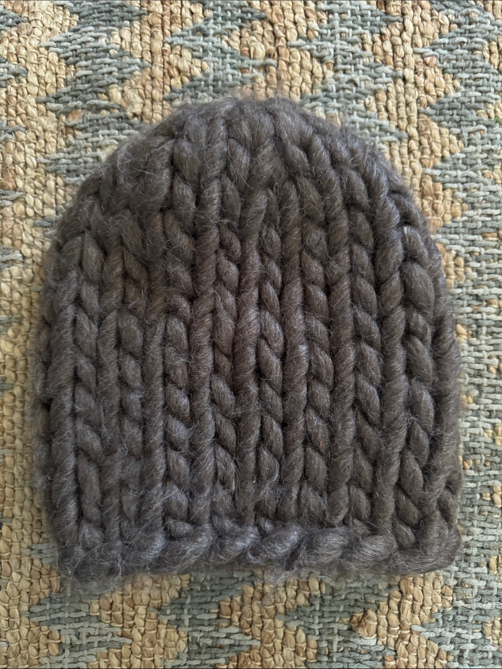 Zara Chunky Knit Wool Blend Beanie M